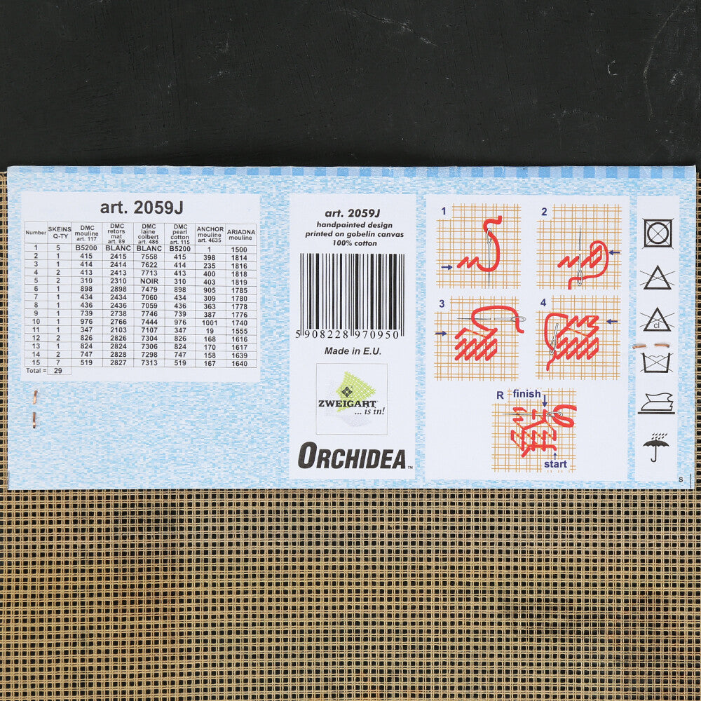 Orchidea 30x40 cm Winter Landscape With Windmill Baskılı Goblen 25059J