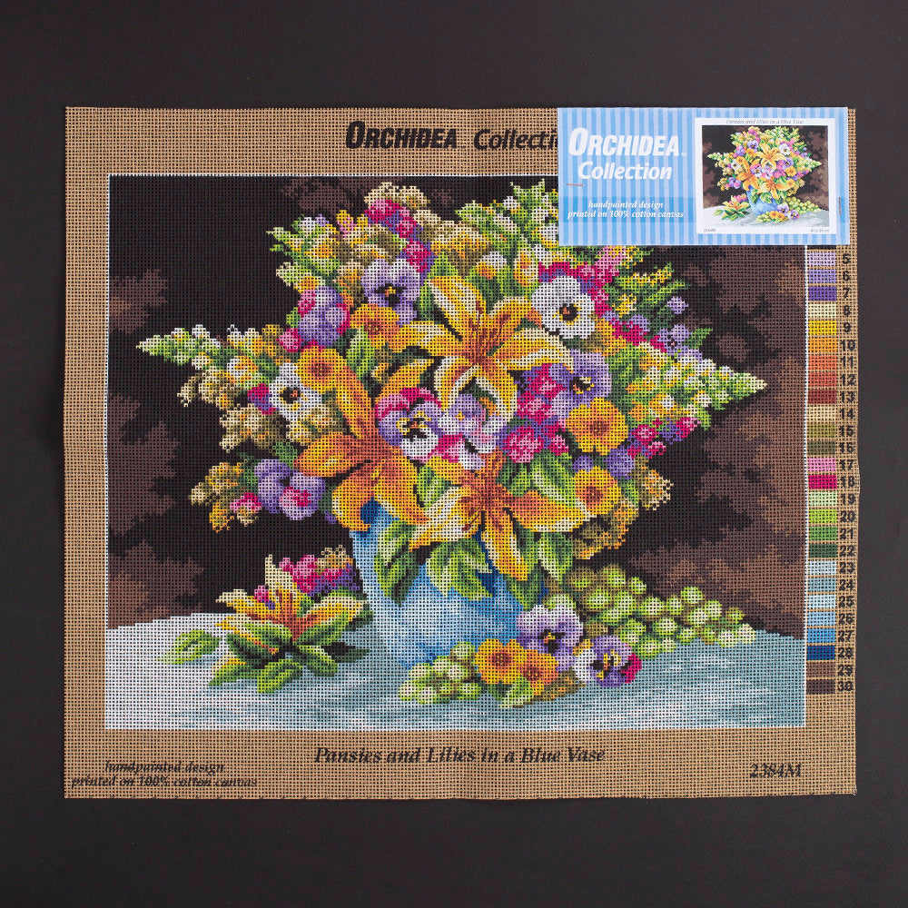 Orchidea 40x50 cm Çiçek Baskılı Goblen - 2384M