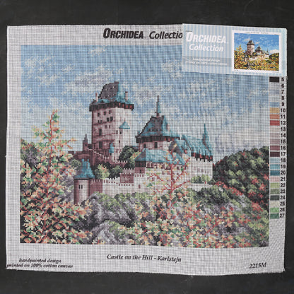 Orchidea 40x50 cm Castle On The - Hill - Karlstejn Baskılı Goblen 2215M