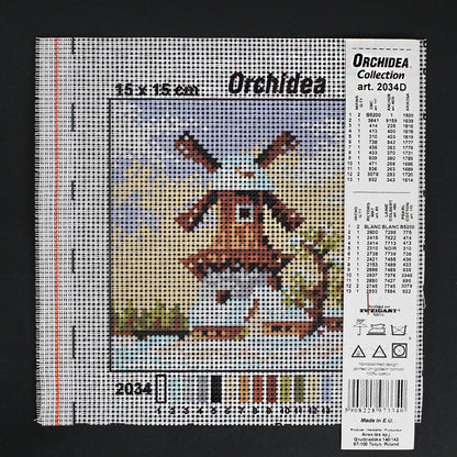 Orchidea 15x15 cm Baskılı Goblen 2034D