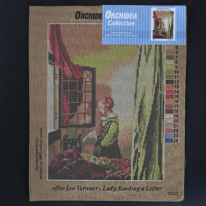 Orchidea 30x40 cm Jan Vermeer Lady Reading A Letter Baskılı Goblen 1812J