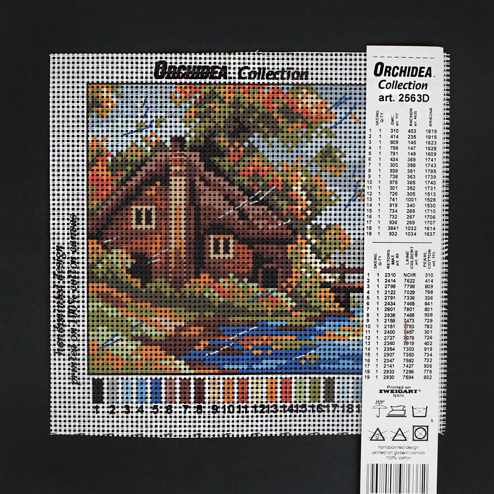 Orchidea 15x15 cm Baskılı Goblen 2563D