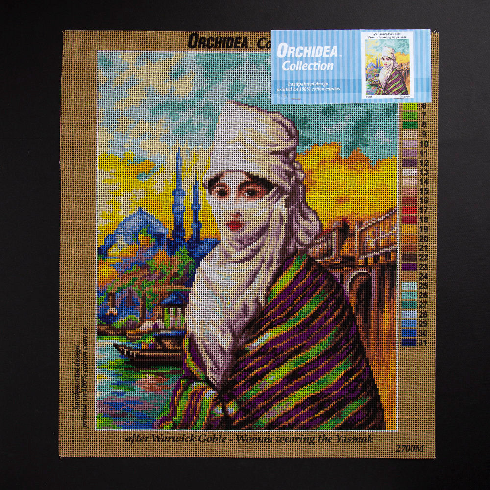 ORCHİDEA 40 x 50 cm Kadın Baskılı Goblen 2700M 