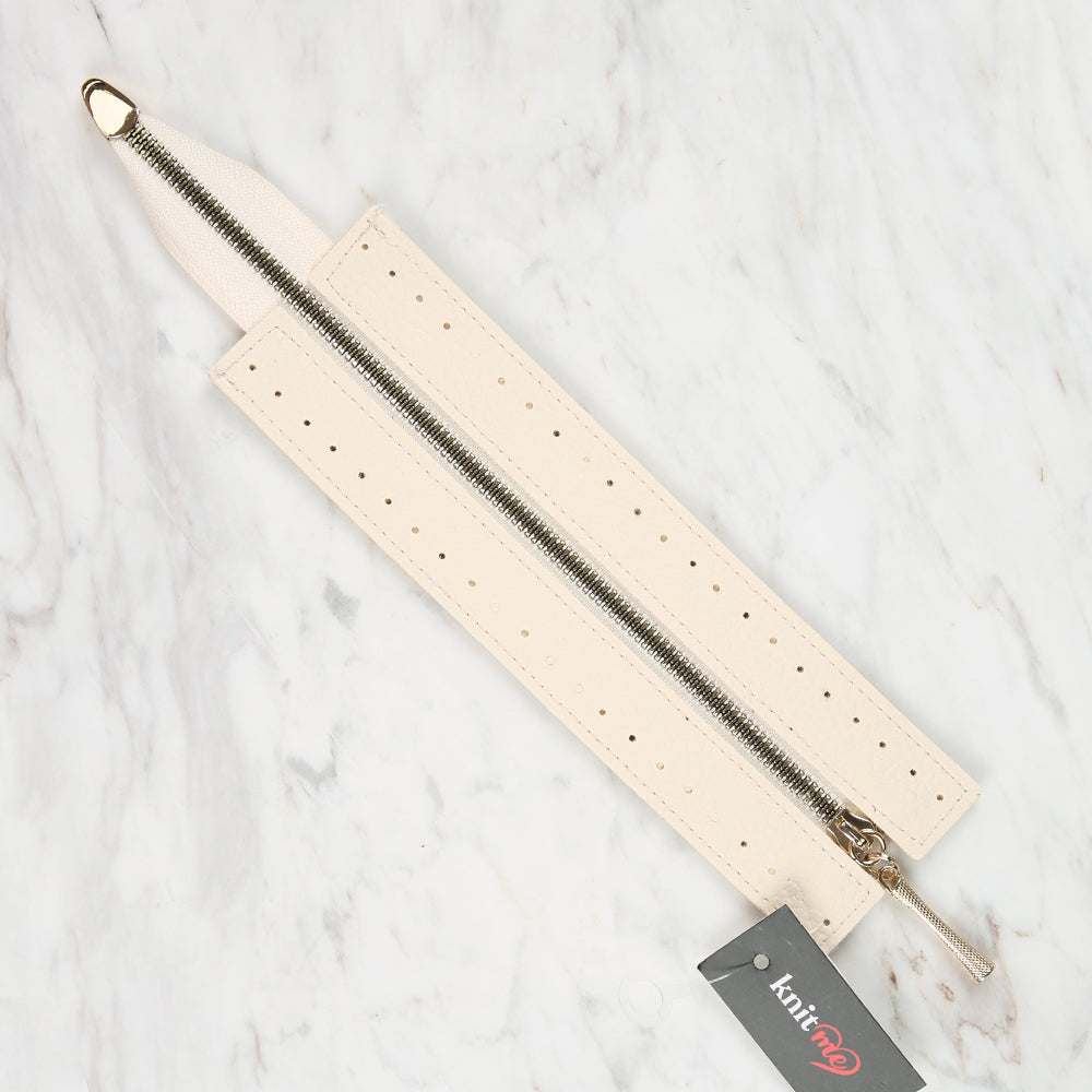 Knitme Çanta Fermuarı 6x22 cm Krem BA-0071
