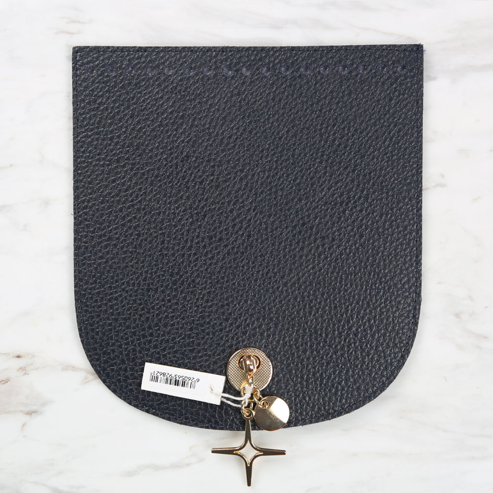 Knitme Dikişli Kilitli Kapak 18x20 cm Siyah BA-0069