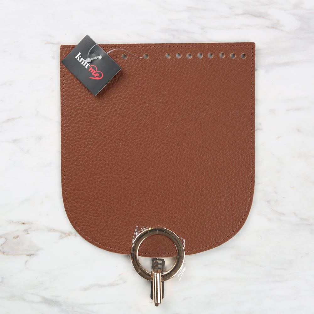 Knitme Dikişli Kilitli Kapak 18x20 cm Taba BA-0068