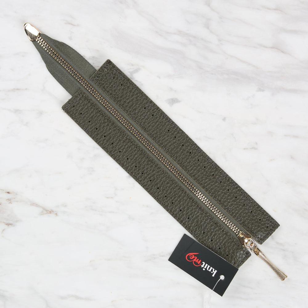 Knitme Çanta Fermuarı 6x22 cm Haki BA-0071