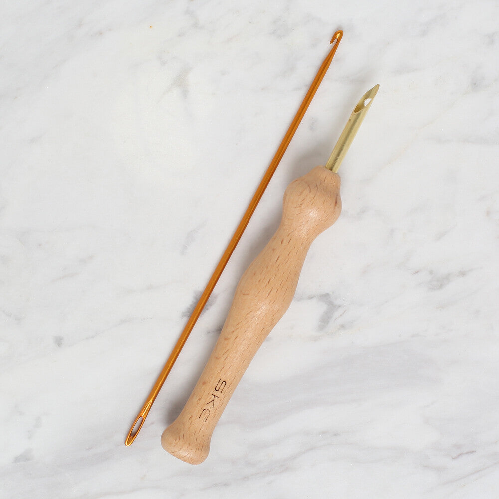 Skc Ahşap Saplı Punch İğnesi ve İplik Geçirici