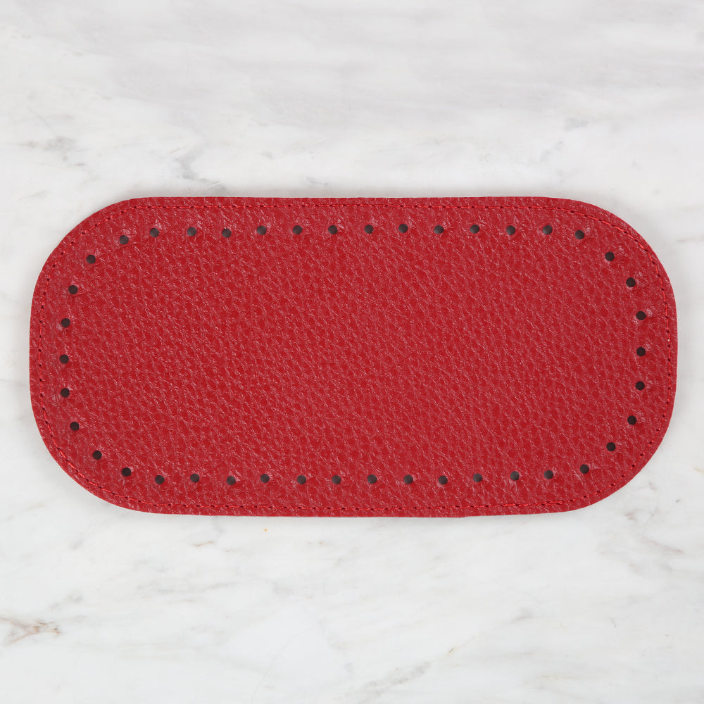 Knitme Çanta Tabanı 20x10 cm Oval Kırmızı BA-0062