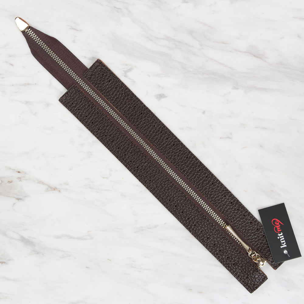 Knitme Çanta Fermuarı 6x30 cm Kahverengi BA-0066