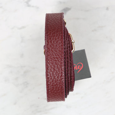 Knitme Sürgü Tokalı Çanta Askısı 130x2 cm  Bordo BA-0072