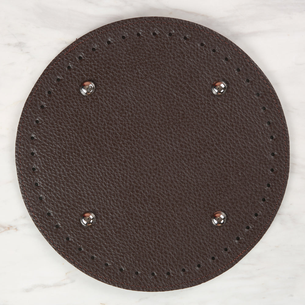 Knitme Çanta Tabanı Yuvarlak 22 cm Kahverengi BA-0064