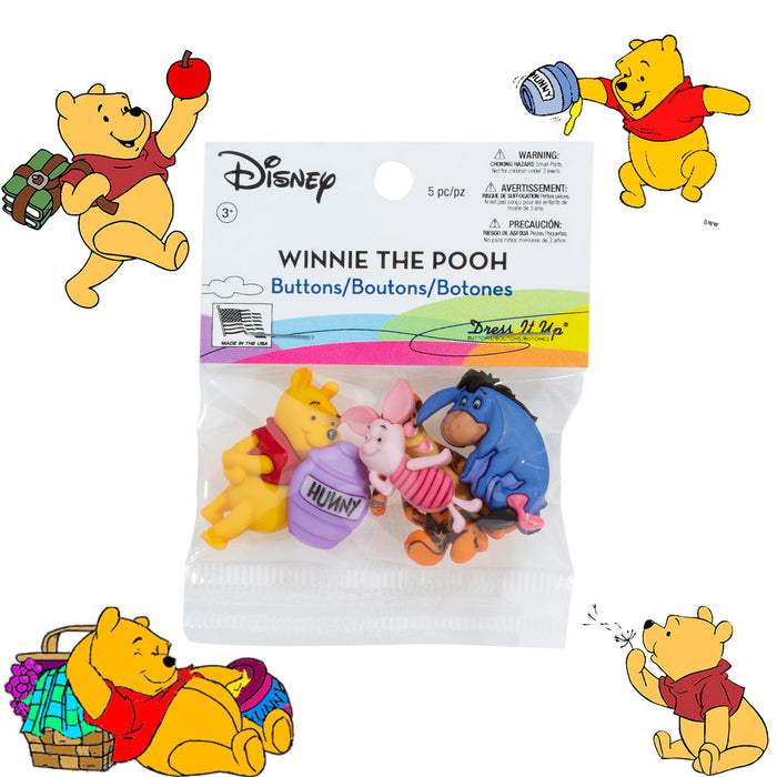 Dress It Up Winnie the Pooh Dekoratif Düğme - 7729