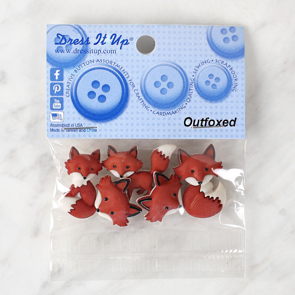 Dress It Up Tilki Dekoratif Düğme - 8293