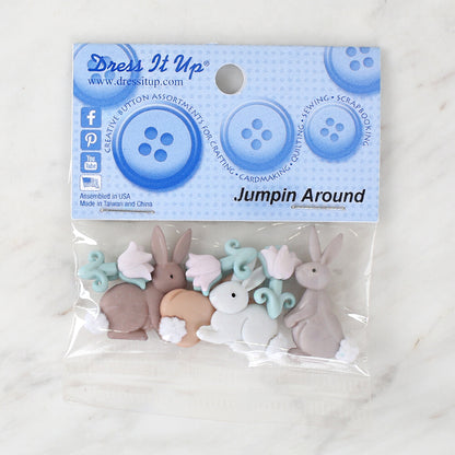 Dress It Up Tavşan Dekoratif Düğme - 10275