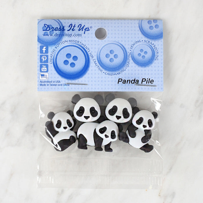 Dress It Up Panda Dekoratif Düğme - 10421