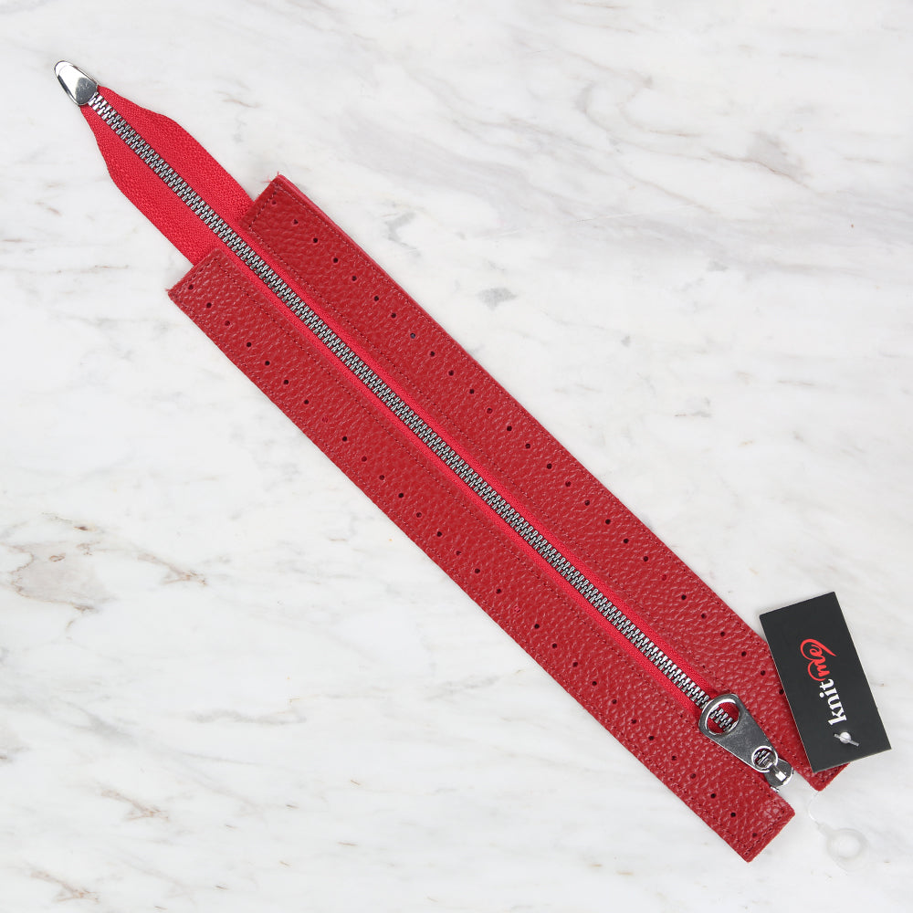 Knitme Çanta Fermuarı 6x30 cm Kırmızı BA-0066