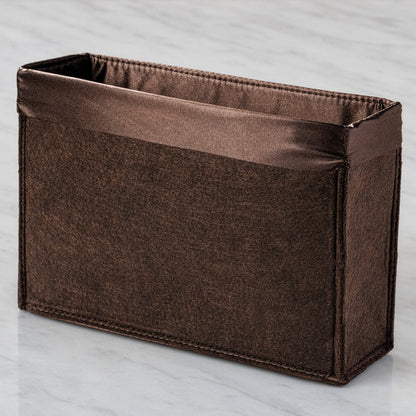 Knitme Tabanlı Keçe Çanta Astarı Kahverengi 30*20 cm - BA-0159