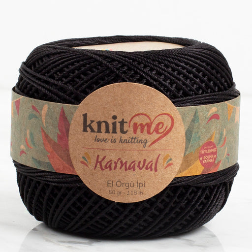Knit Me Karnaval Siyah El Örgü İpi