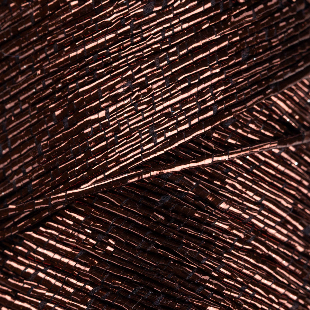 Knitme Parla Kahverengi Simli  Örgü İpi 