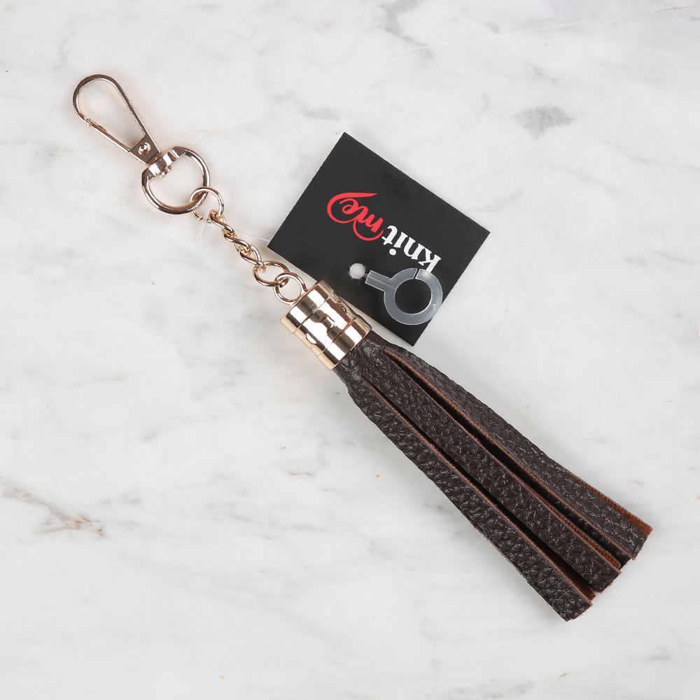 Knitme Çanta Püskülü Kahverengi BA-0009