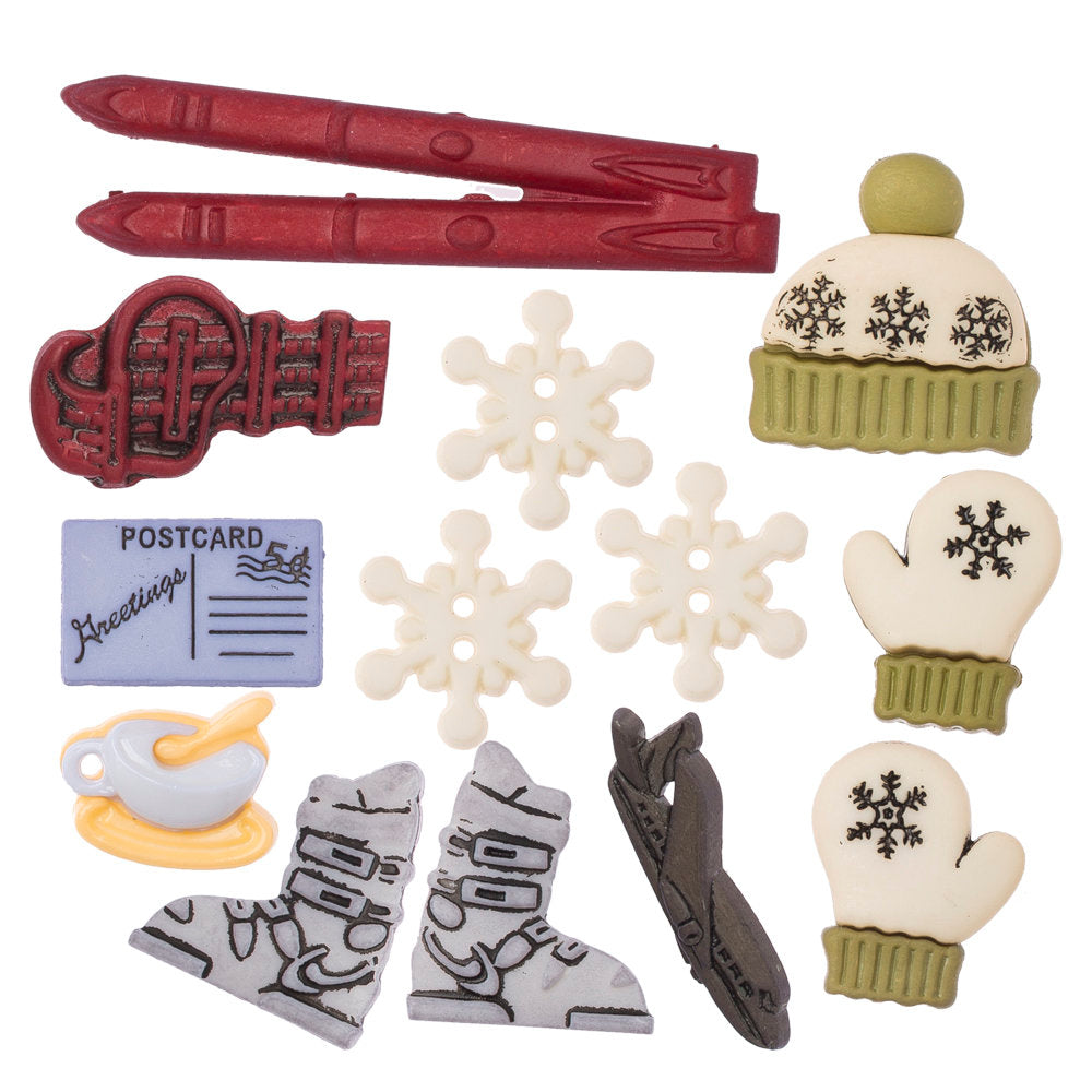 Buttons & Galore Kış Temalı Dekoratif Düğme - 4164