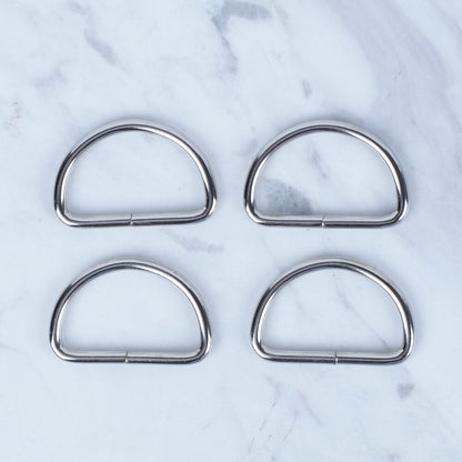 Loren Gümüş Metal D Halka 3,2cm 4'lü Paket