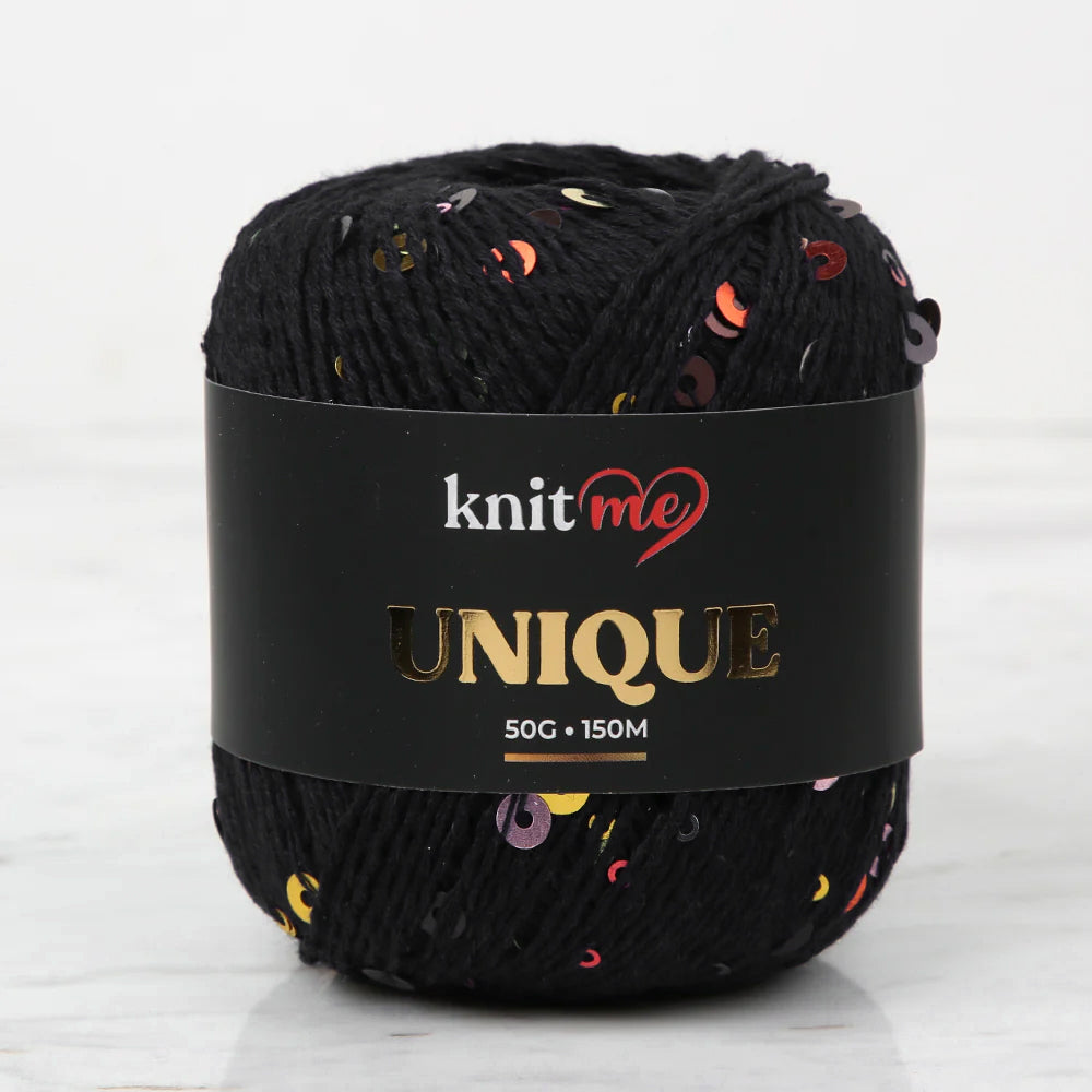 Knitme UNIQUE Siyah El Örgü İpi - 25