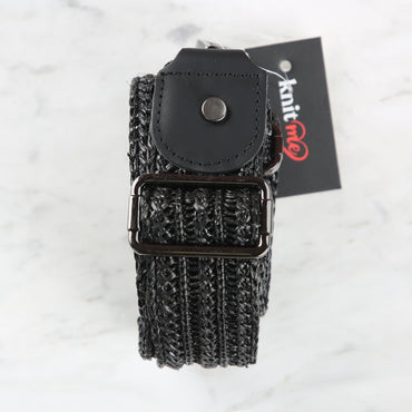 Knitme Hasır Çanta Askısı 125x4 cm Siyah BA-0054