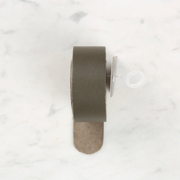 Knitme Gerçek Deri Spor Dikiş Çanta Askısı 75x2.5 cm Haki BA-0036