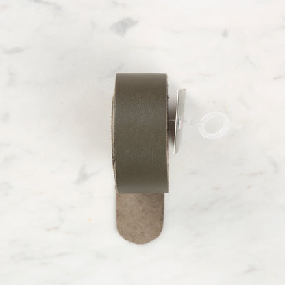 Knitme Gerçek Deri Spor Dikiş Çanta Askısı 75x2.5 cm Haki BA-0036