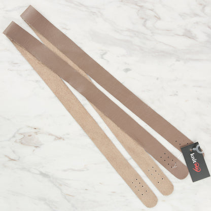 Knitme Gerçek Deri Spor Dikiş Çanta Askısı 75x2.5 cm Vizon BA-0036