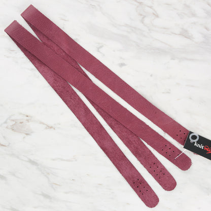 Knitme Gerçek Deri Spor Dikiş Çanta Askısı 75x2.5 cm Mor BA-0036