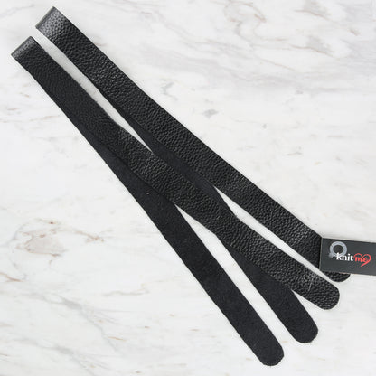 Knitme Gerçek Deri Spor Dikiş Çanta Askısı 75x2.5 cm Siyah BA-0036