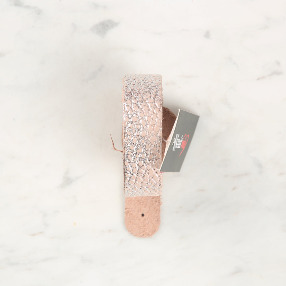 Knitme Gerçek Deri Spor Dikiş Çanta Askısı 70x1.7 cm Pembe BA-0075