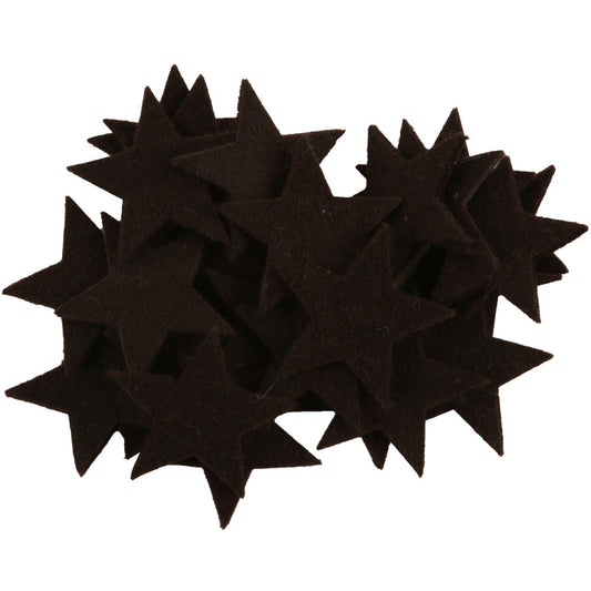 La Mia 6x6 cm 25 li Acı Kahve Yıldız Keçe Motifler - FS304-M67