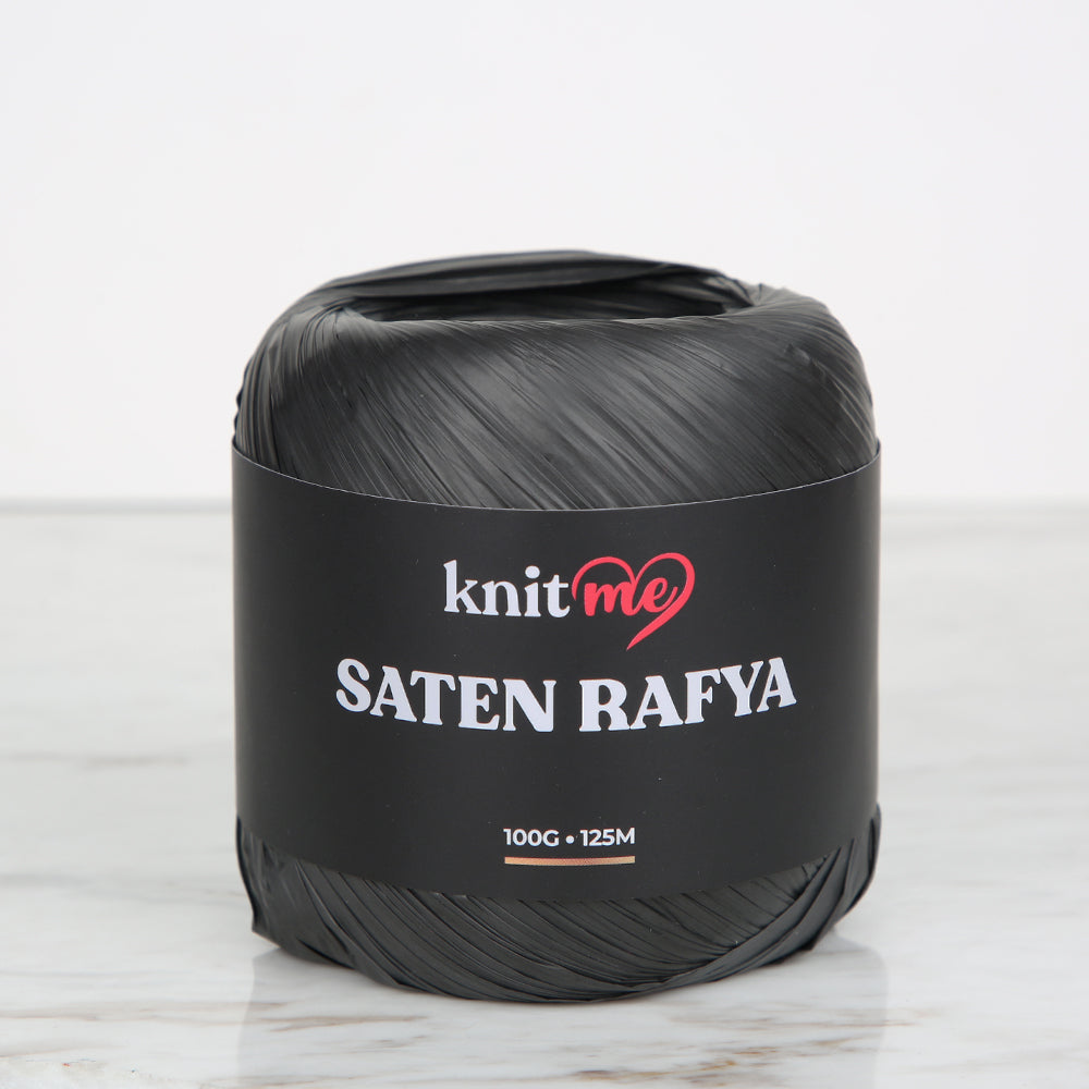 Knitme Saten Rafya İp Antrasit - 2