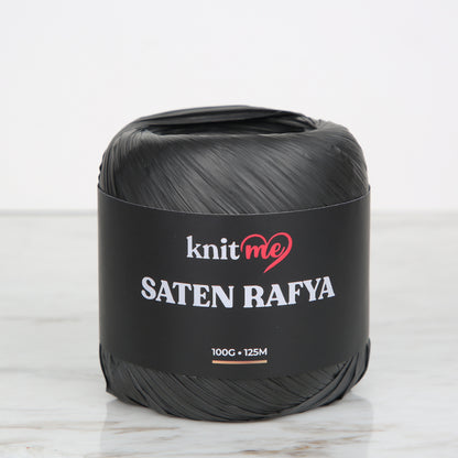 Knitme Saten Rafya İp Antrasit - 2
