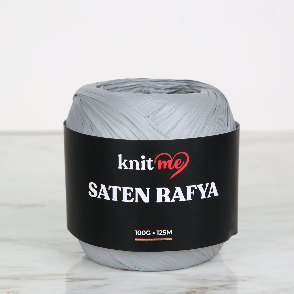 Knitme Saten Rafya İp Gri - 4