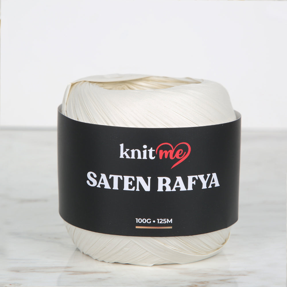 Knitme Saten Rafya İp Krem - 5 – Hobium