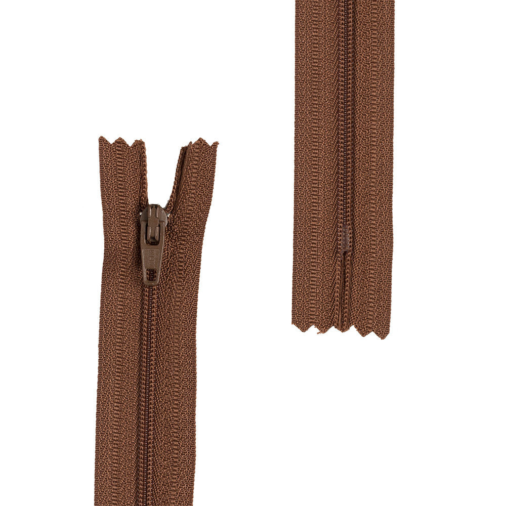 Loren 10 adet 16 Cm Kahverengi Dipli Naylon Fermuar