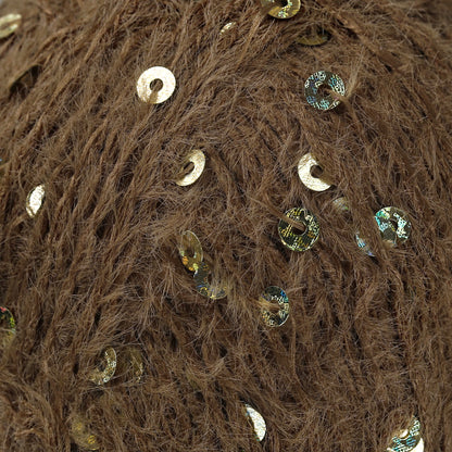 La Mia Club Paillettes Kahverengi El Örgü İpi - 621