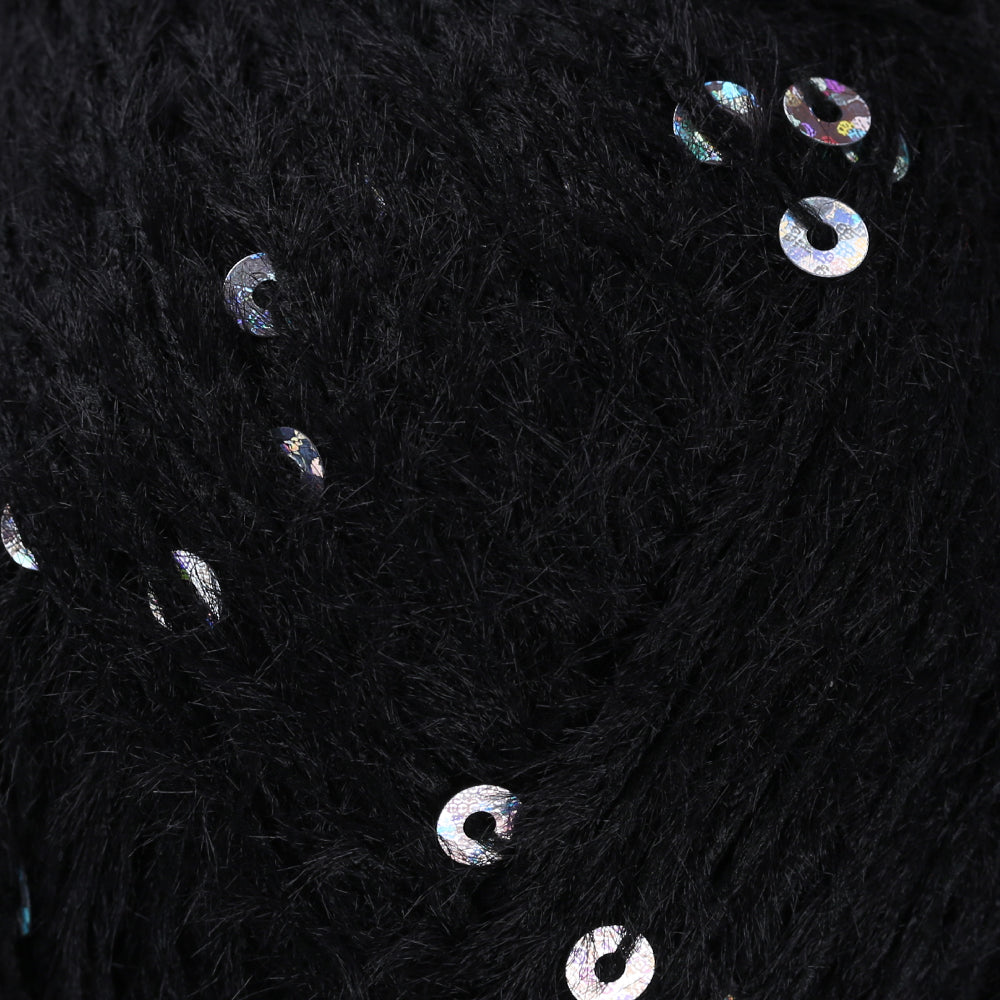 La Mia Club Paillettes Siyah El Örgü İpi - 606