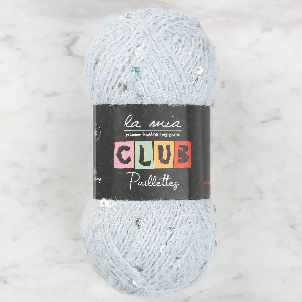 La Mia Club Paillettes Buz Mavi El Örgü İpi - 604