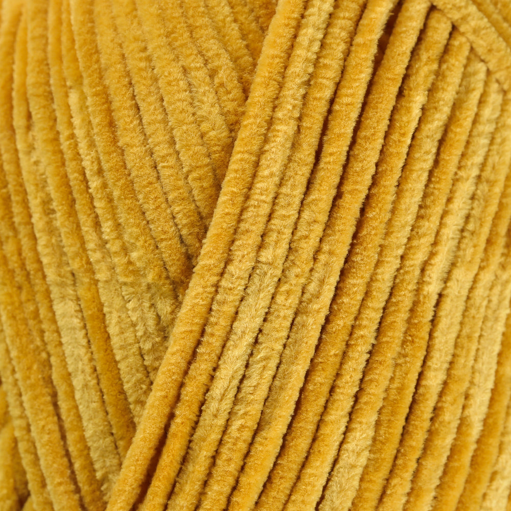 La Mia Elegance Kadife Hardal El Örgü İpi - L916