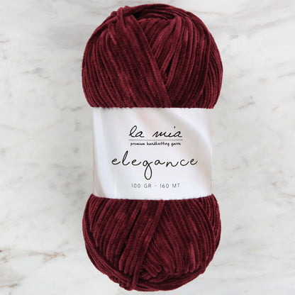 La Mia Elegance Kadife Bordo El Örgü İpi - L912