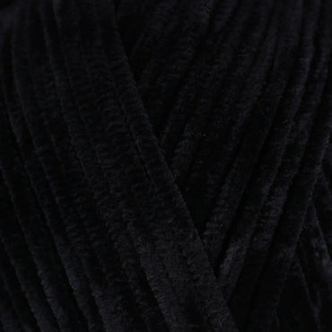 La Mia Elegance İnce Kadife El Örgü İpi Siyah - L902