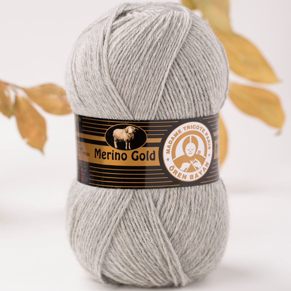 Örenbayan Merino Gold Gri El Örgü İpi - 7