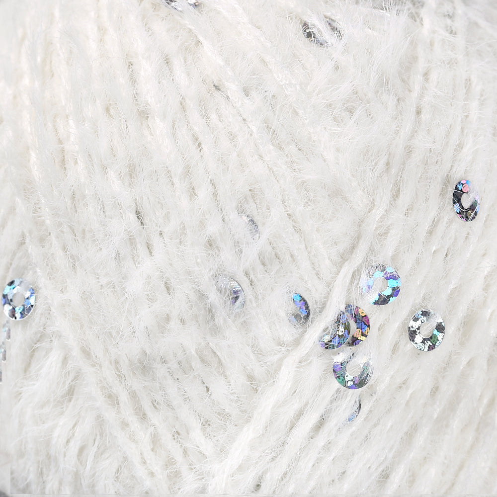 La Mia Club Paillettes Krem El Örgü İpi - 602