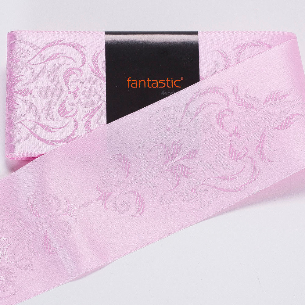 Fantastic Pembe Jakarlı Saten Kurdele - 94969